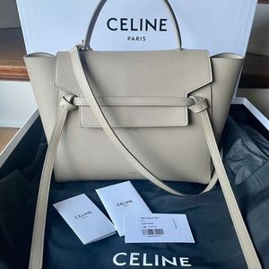 MINI BELT BAG IN GRAINED CALFSKIN LIGHT TAUPE